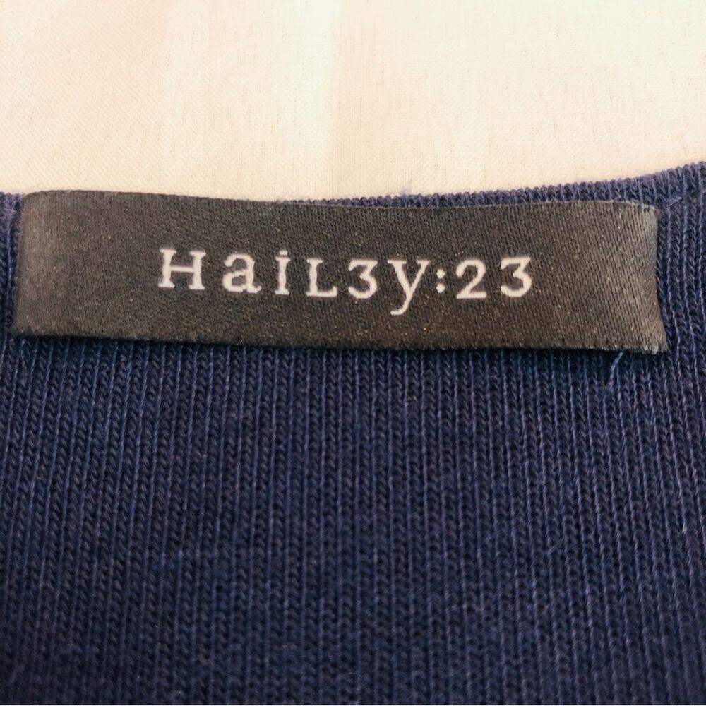 Hail3y:23 Blue Fit and Flare Wrap Top Dress - Picture 11 of 16